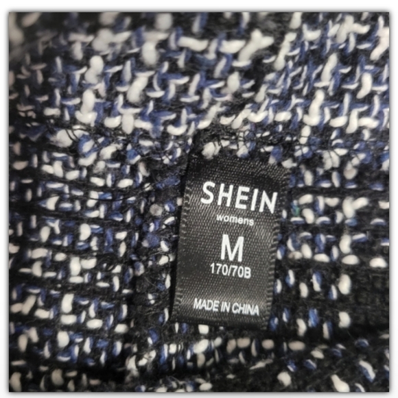 Shein tweed style with fringe on bottom size medium - Picture 5 of 6